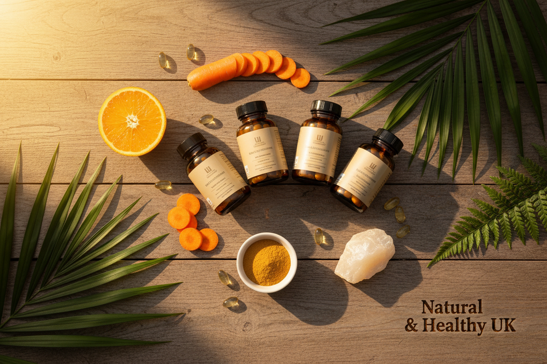 The Glow Stack: 4 Supplements for Radiant Skin, a Natural Tan & Lasting Beauty