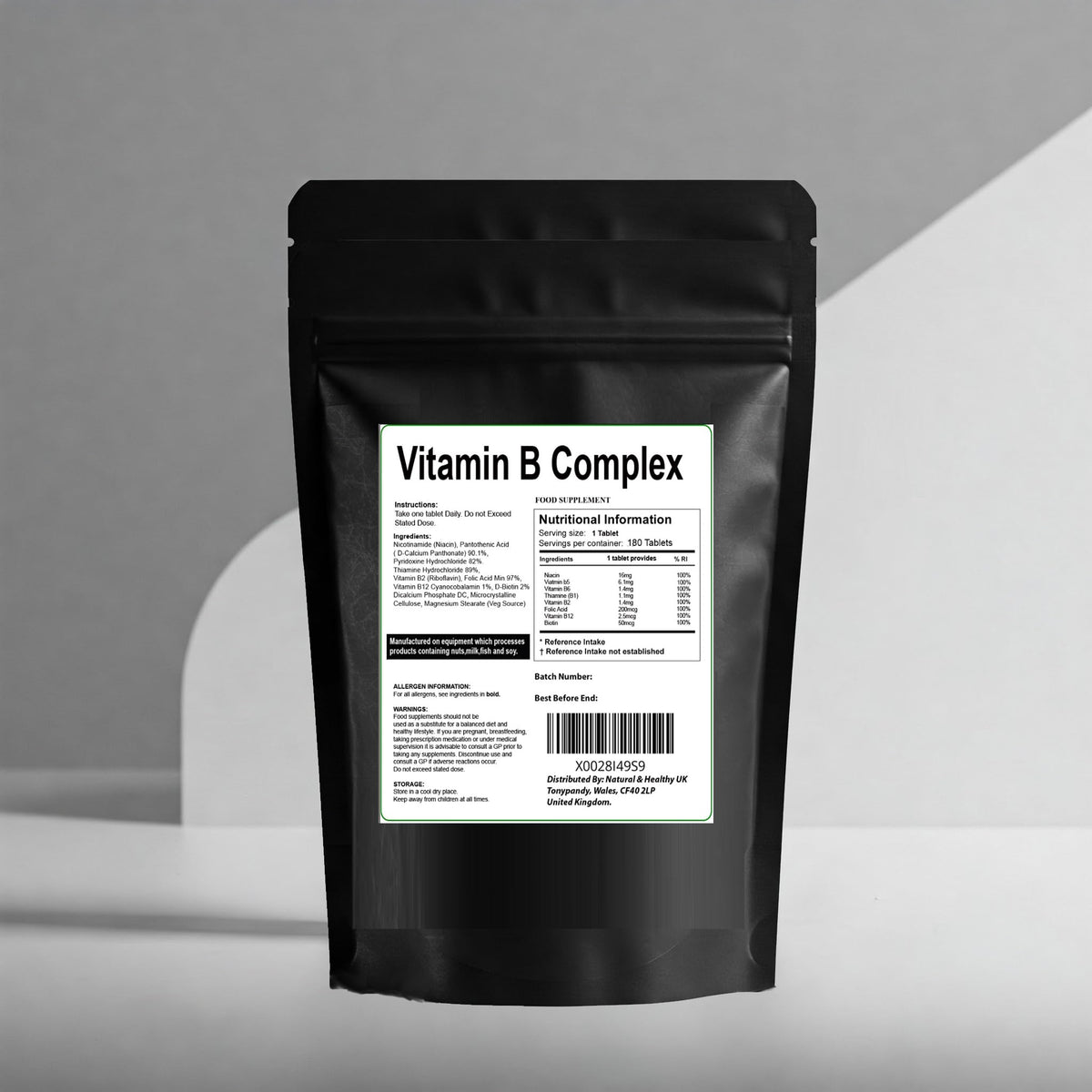 Vitamin B Complex (180 Tablets)