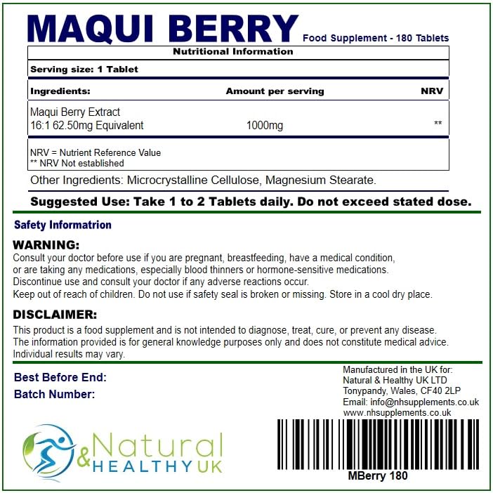 Maqui Berry - 180 Tablets