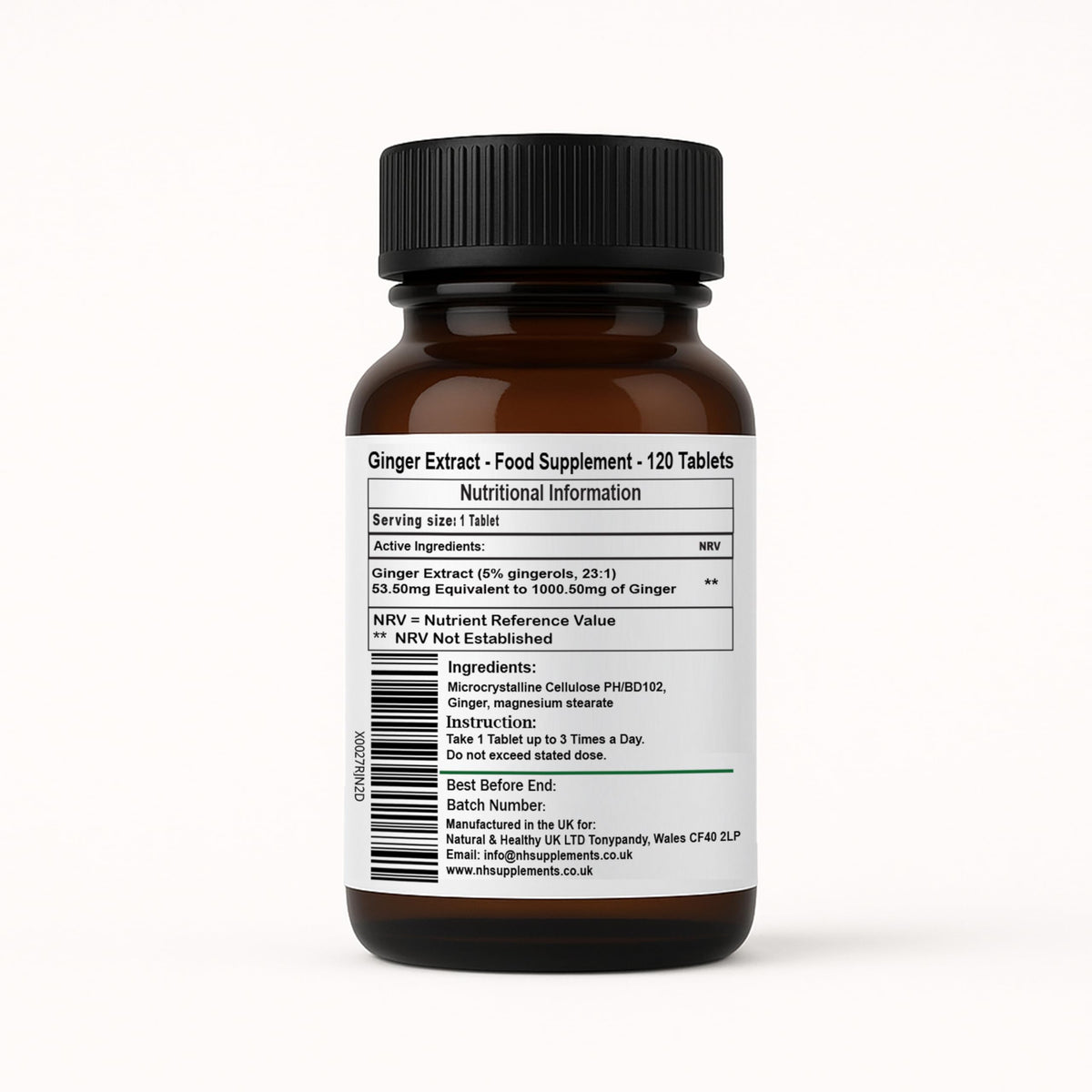 Ginger Root 120 Tablets