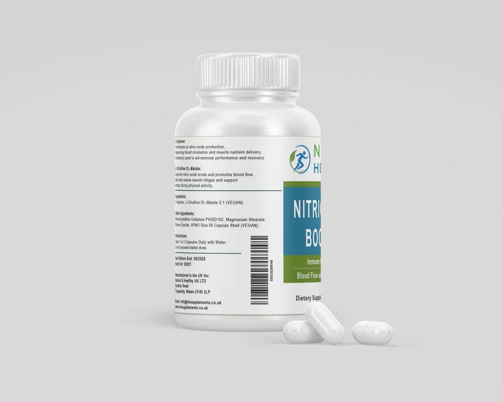 Nitric Oxide Booster – L-Arginine & L-Citrulline | 60 Vegan Capsules