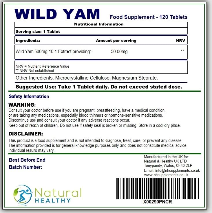 Wild Yam 120 Tablets
