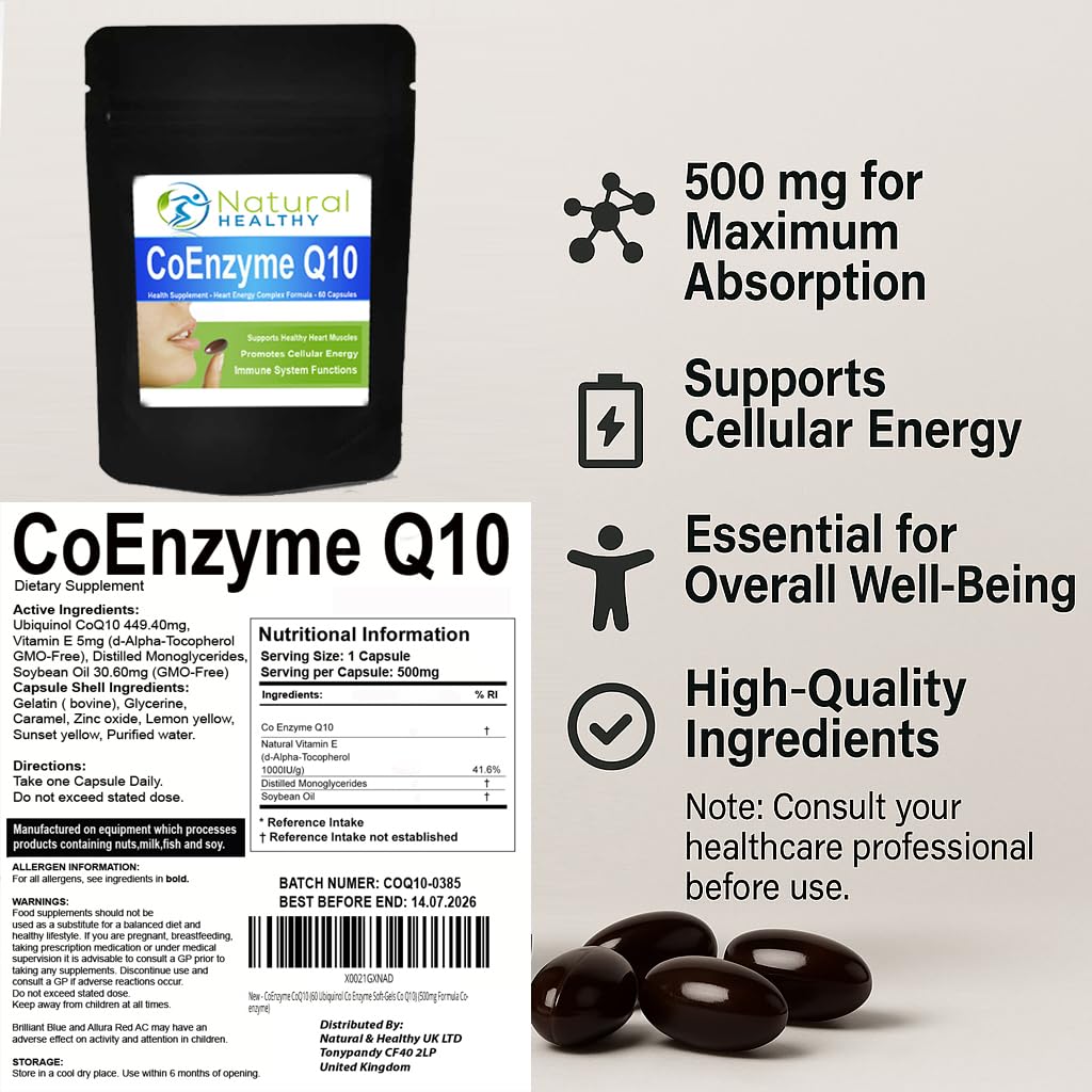 Coenzyme Q10 500mg - 30 Softgels