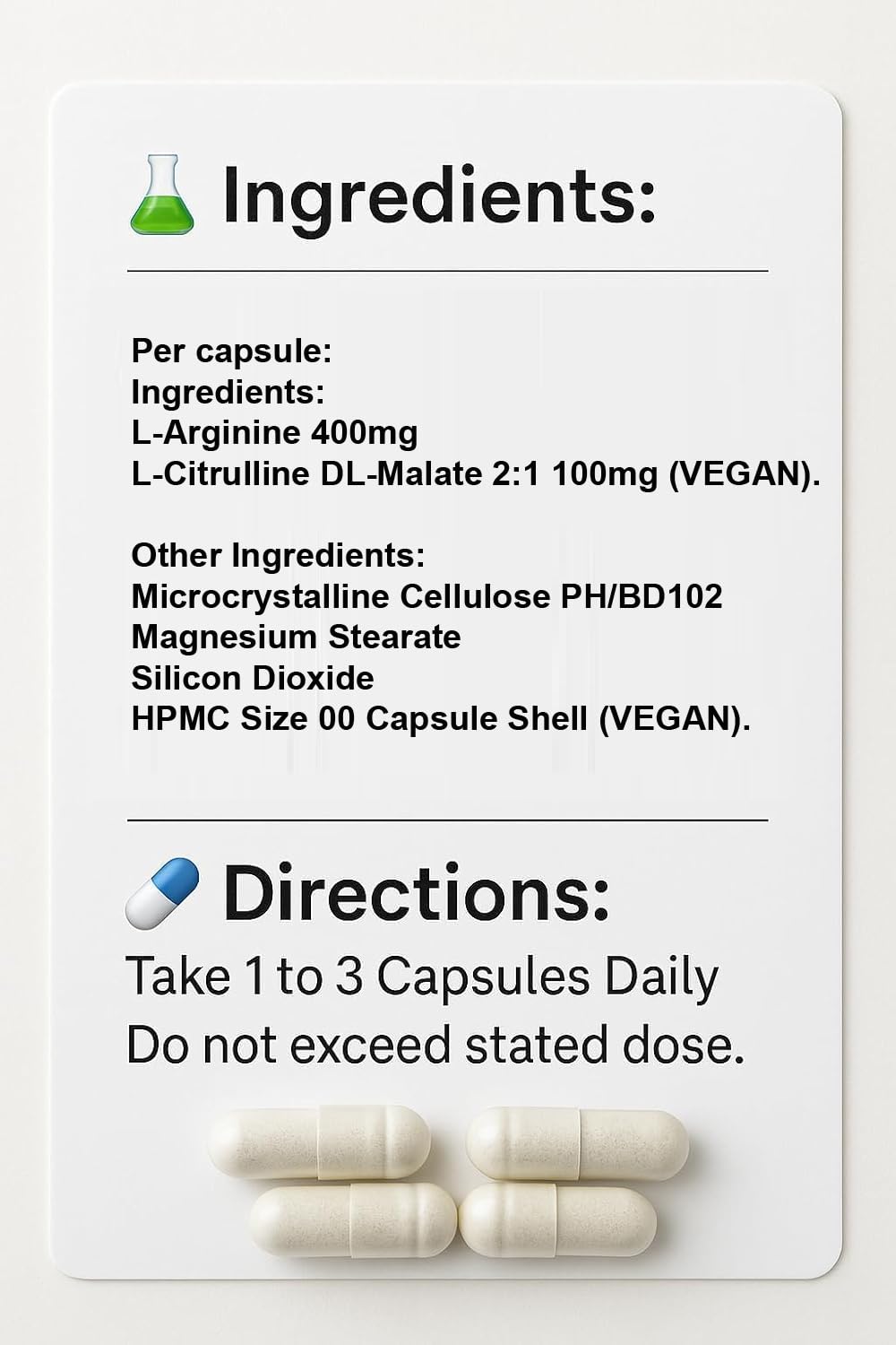 Nitric Oxide 120 Capsules