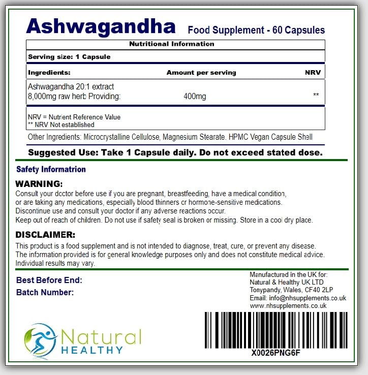Ashwagandha KSM-66 - 60 Capsules
