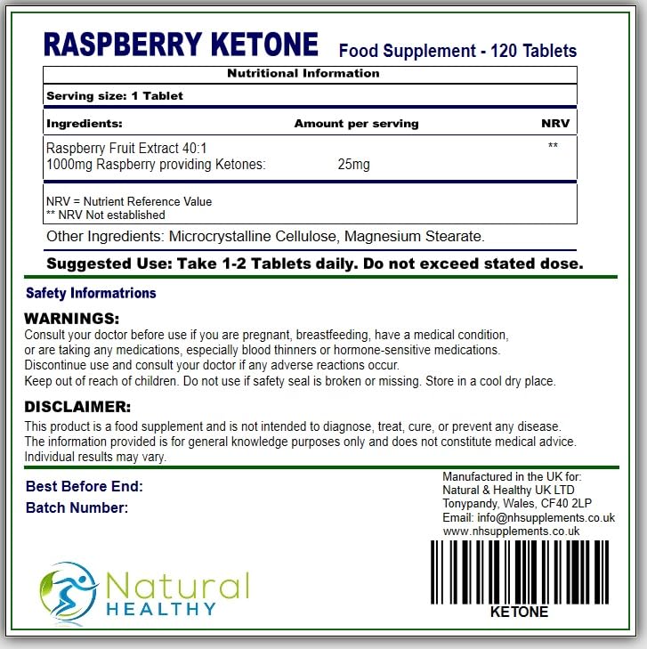 Raspberry Ketones 120 Tablets