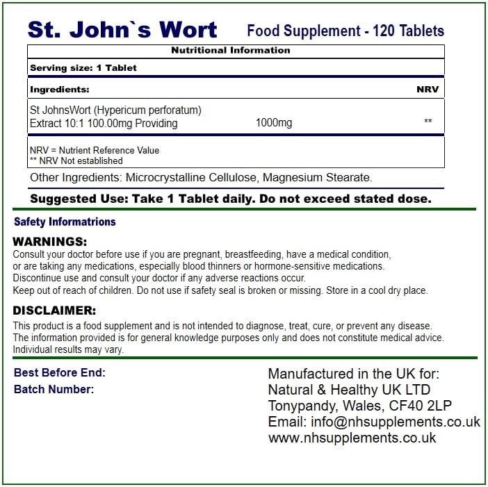 St. John's Wort - 120 Tablets