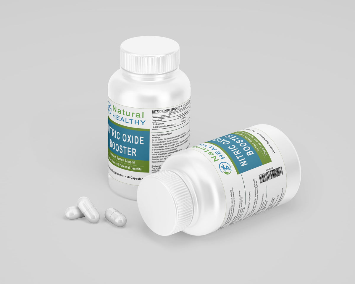 Nitric Oxide Booster – L-Arginine & L-Citrulline | 60 Vegan Capsules