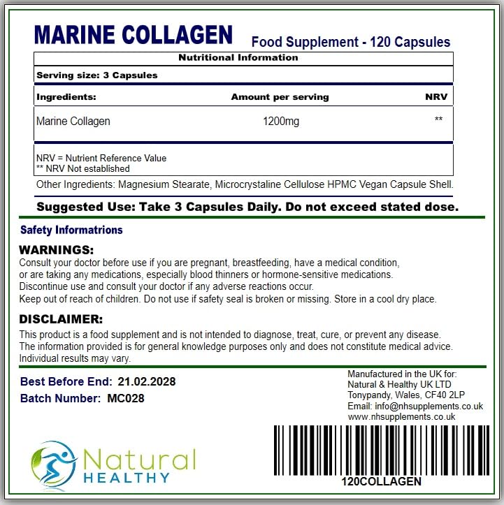 Marine Collagen 120 Capsules